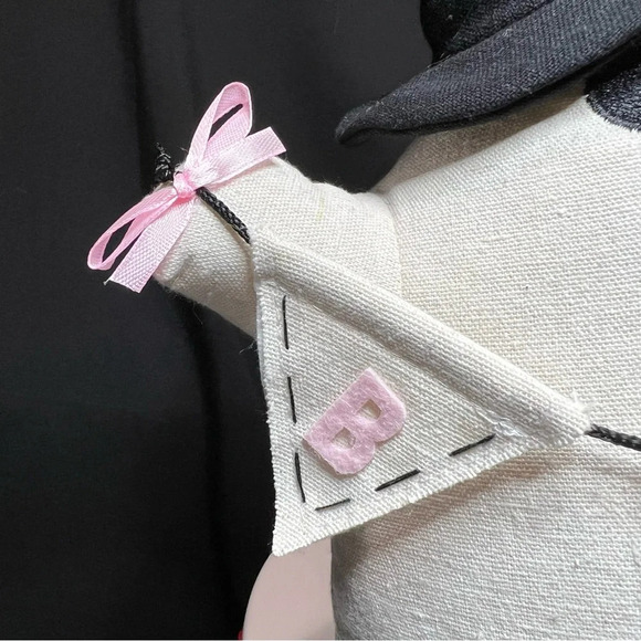 Hallow Home Halloween Weighted Witch Ghost w/ Pastel Pink Bows & BOO Banner - Picture 7 of 12